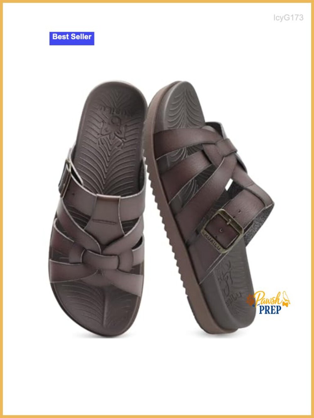 Faux Leather Gladiator Sandals with Arch Support, Memory Foam Cushion, Non-Slip